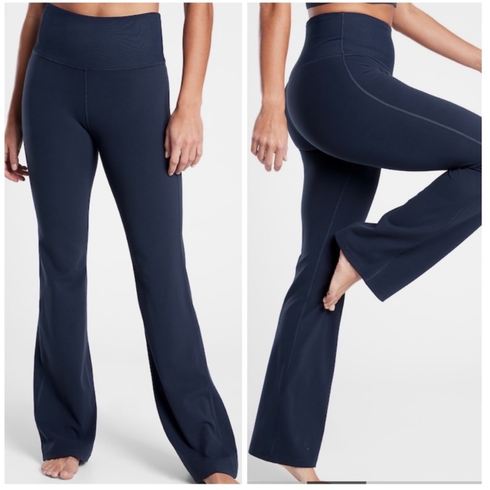 Athleta Studio Flare Yoga Pants Navy Blue Size XS